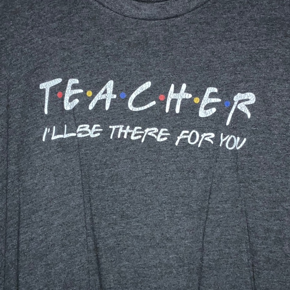 Gray Teacher Friends Graphic T-Shirt - Picture 2 of 3